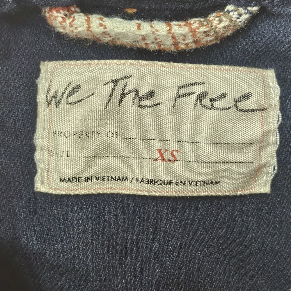 Free People Anneli Plaid Shirt Jacket Womens XS Flannel Ombre Shacket 90s Grunge - Picture 6 of 13